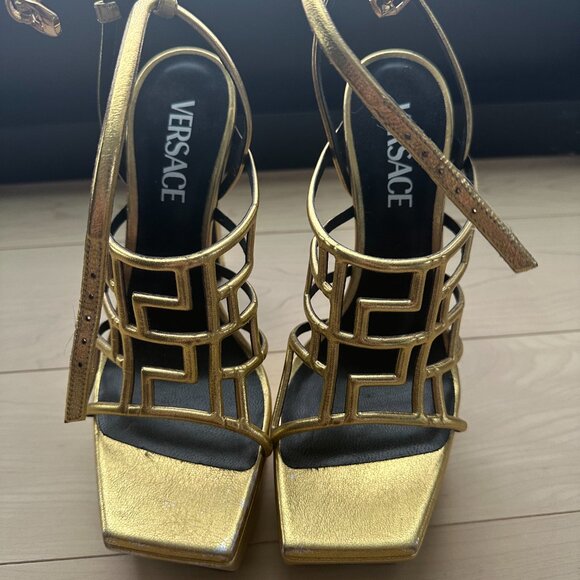 Versace Gold Platform Heels - Picture 11 of 11